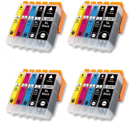 20 Cartouches compatibles avec EPSON T33 XL (Série Orange)