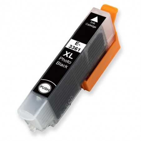 1 Cartouche compatible avec EPSON T3361 Noir Photo (Série Orange)