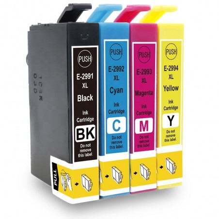 4 Cartouches compatibles EPSON T29 XL (Série Fraise)