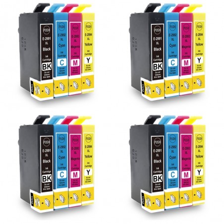 16 Cartouches compatibles EPSON T29 XL (Série Fraise)