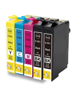 5 Cartouches Compatibles EPSON 18XL (Série Pâquerette)