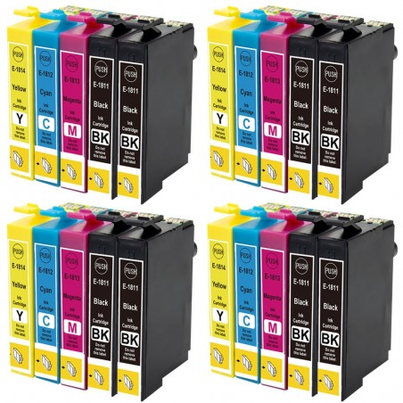 20 Cartouches Compatibles EPSON 18XL (Série Pâquerette)