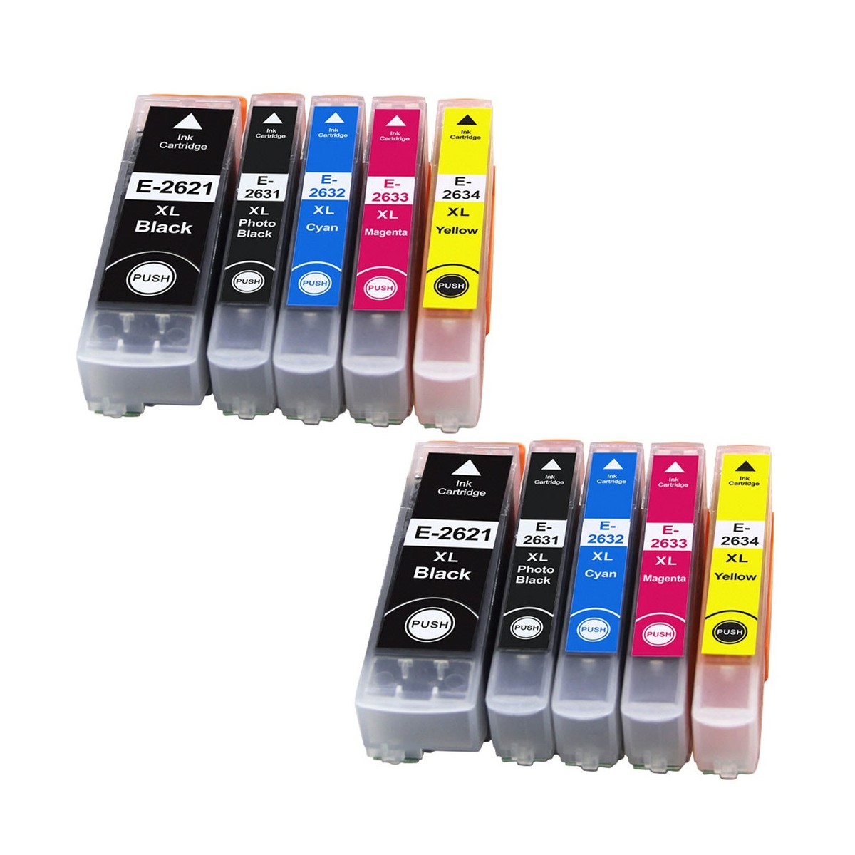 10 Cartouches compatibles EPSON 26XL (série Ours Polaire) 10 Cartouches compatibles EPSON 26XL (série Ours Polaire)