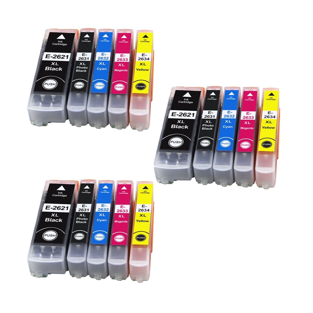15 Cartouches compatibles EPSON 26XL (série Ours Polaire) 15 Cartouches compatibles EPSON 26XL (série Ours Polaire)