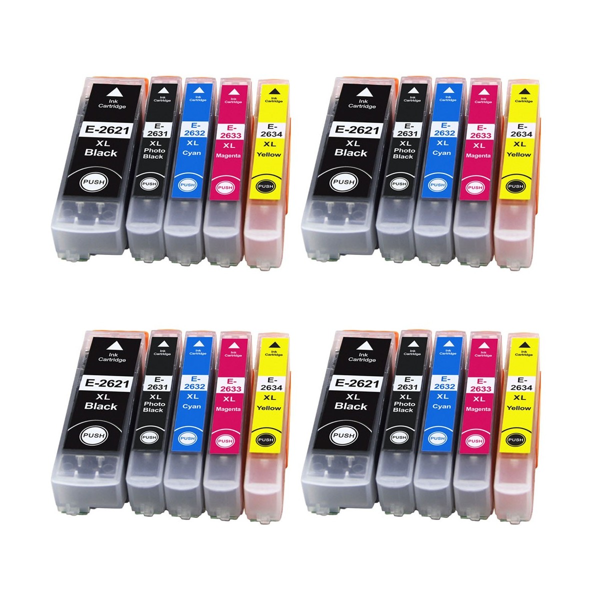 20 Cartouches compatibles EPSON 26XL (série Ours Polaire) 20 Cartouches compatibles EPSON 26XL (série Ours Polaire)