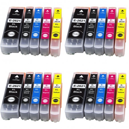 20 Cartouches compatibles EPSON 26XL (série Ours Polaire)