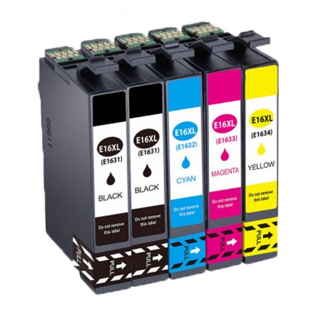 5 Cartouches compatibles EPSON 16XL (Série Stylo Plume)
