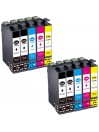 10 Cartouches compatibles EPSON 16XL (Série Stylo Plume)