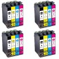 16 Cartouches compatibles EPSON 16XL (Série Stylo Plume)