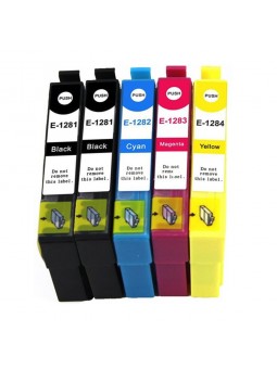 5 Cartouches compatibles EPSON T1285 (Série Renard)