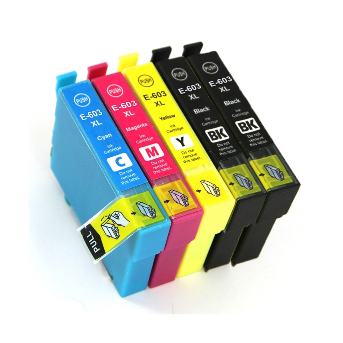 5 Cartouches compatibles Epson 603XL (Série Étoile de mer) 5 Cartouches compatibles Epson 603XL (Série Étoile de mer)