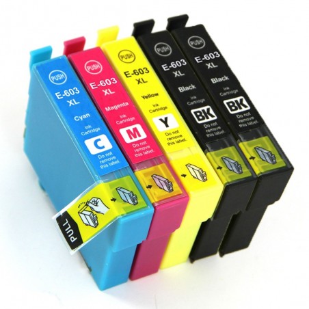 5 Cartouches compatibles Epson 603XL (Série Étoile de mer)