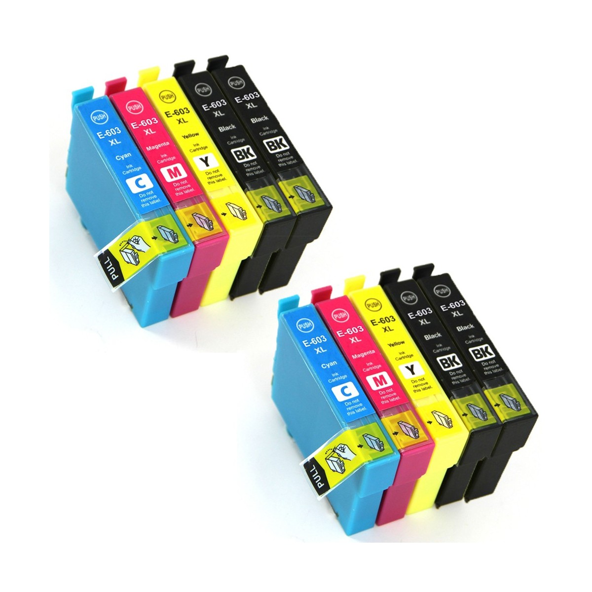 10 Cartouches compatibles Epson 603XL (Série Étoile de mer) 10 Cartouches compatibles Epson 603XL (Série Étoile de mer)