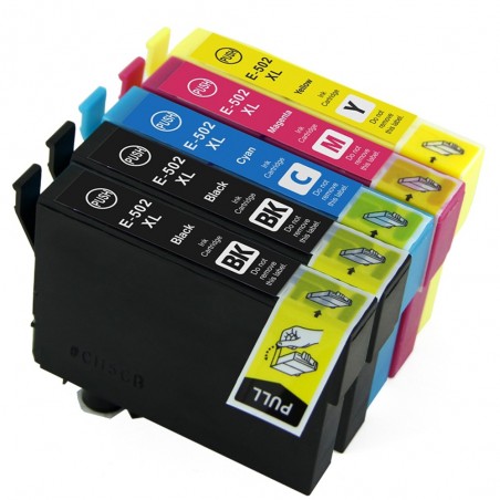 5 Cartouches compatibles avec EPSON 502XL (Série Jumelles)
