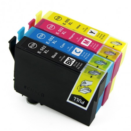 4 Cartouches compatibles avec EPSON 502XL (Série Jumelles)