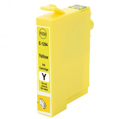 1 Cartouche Jaune compatible avec EPSON T1294 (Série Pomme)
