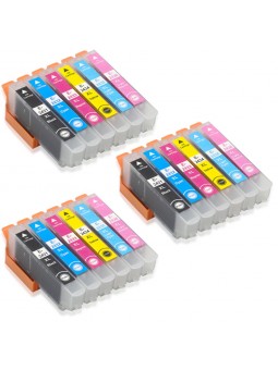 18 Cartouches compatibles avec EPSON 24XL (Série Éléphant)
