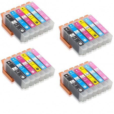 24 Cartouches compatibles avec EPSON 24XL (Série Éléphant)