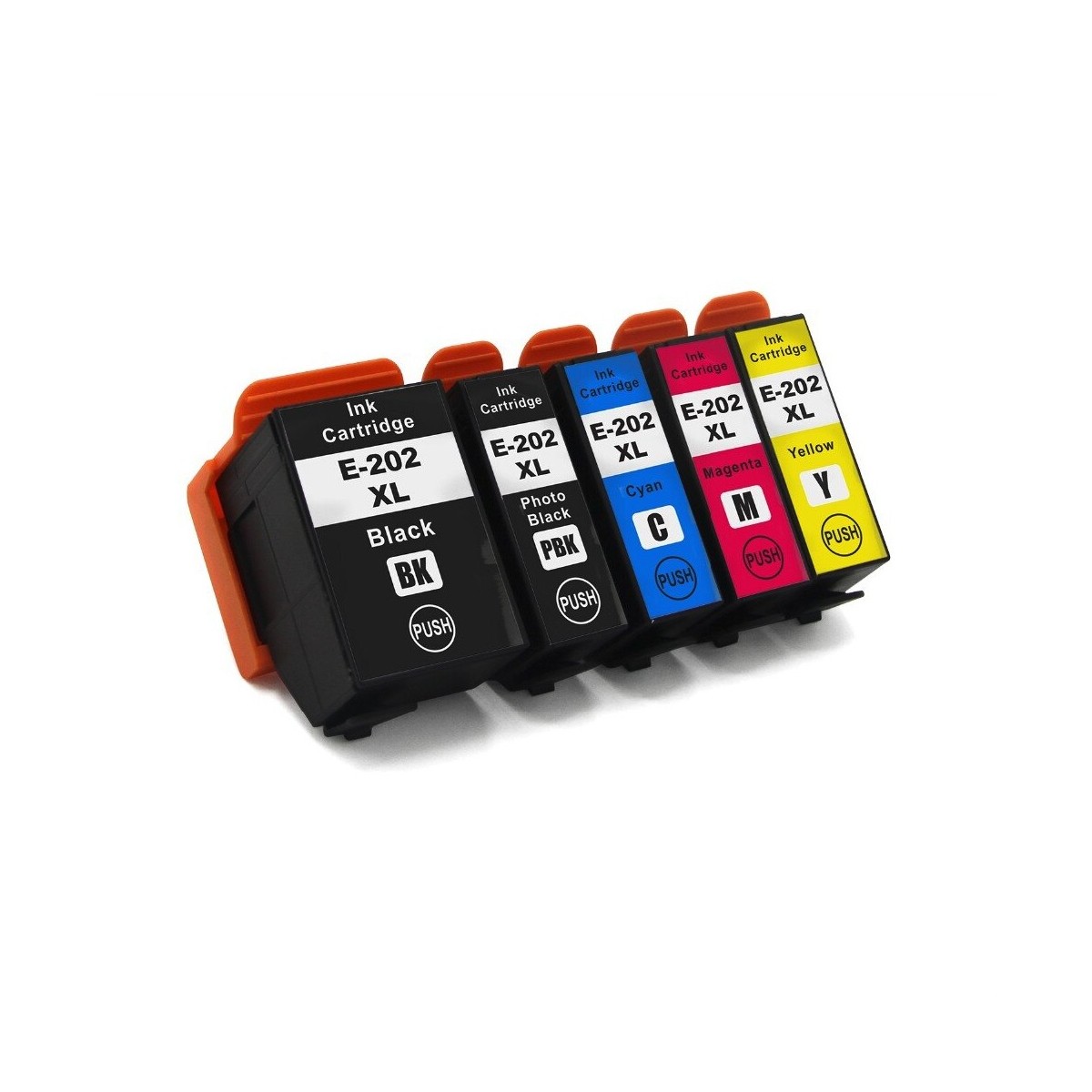 5 cartouches compatibles avec EPSON 202XL (Série Kiwi) 5 cartouches compatibles avec EPSON 202XL (Série Kiwi)