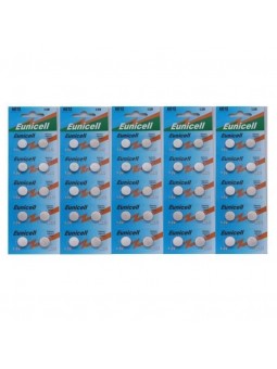 Lot de 50 Piles EUNICELL LR44 AG13 A762
