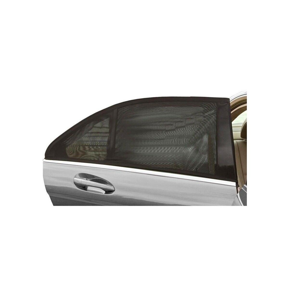 Lot de 2 Pare-Soleil Latéraux maille respirante Mesh pare-soleil de voiture anti-UV 52x120cm