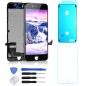 ECRAN LCD POUR IPHONE 7 NOIR + VITRE TACTILE SUR CHASSIS + KIT OUTILS + JOINT + VERRE