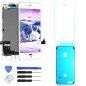 ECRAN LCD POUR IPHONE 7 BLANC + VITRE TACTILE SUR CHASSIS + OUTILS + 1 VERRE TREMPÉ + JOINT
