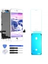 ECRAN LCD POUR IPHONE 7 BLANC + VITRE TACTILE SUR CHASSIS + OUTILS + 1 VERRE TREMPÉ + JOINT