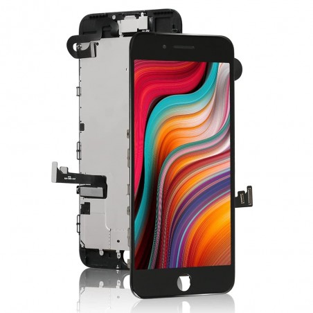 BLOC LCD POUR IPHONE 7 PLUS NOIR ASSEMBLÉ VITRE TACTILE + ECRAN LCD SANS OUTILS