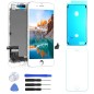 ECRAN LCD POUR IPHONE 8 BLANC + VITRE TACTILE SUR CHASSIS + KIT OUTILS + JOINT + VERRE