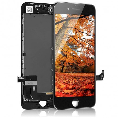 ECRAN LCD POUR IPHONE SE 2022 NOIR + VITRE TACTILE SUR CHASSIS SANS OUTILS