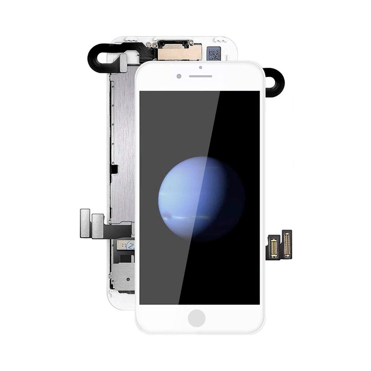 BLOC LCD POUR IPHONE 8 BLANC ASSEMBLÉ VITRE TACTILE + ECRAN LCD SANS OUTILS