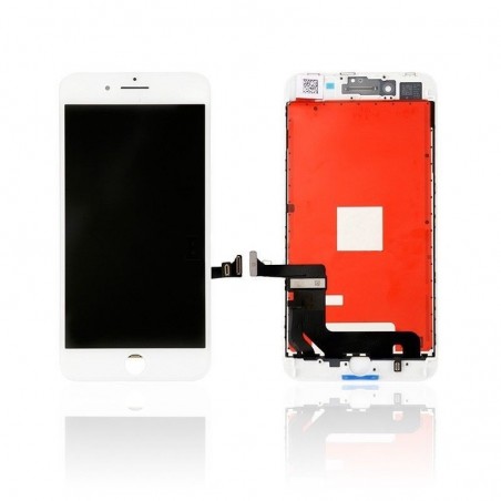 ECRAN LCD POUR IPHONE 8 PLUS BLANC + VITRE TACTILE SUR CHASSIS + OUTILS + JOINT + VERRE