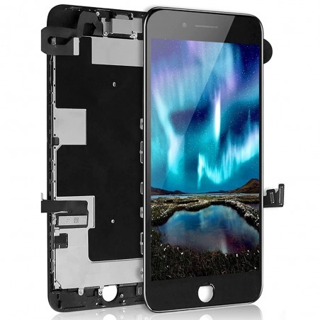 BLOC LCD POUR IPHONE 8 PLUS NOIR ASSEMBLÉ VITRE TACTILE + ECRAN LCD SANS OUTILS