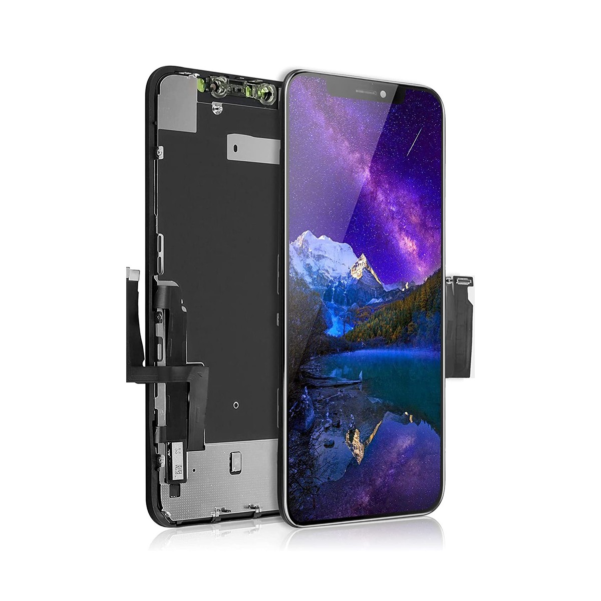 ECRAN LCD POUR IPHONE XR NOIR VITRE TACTILE SUR CHASSIS SANS OUTILS