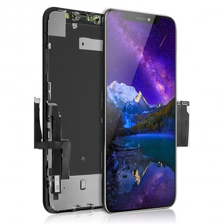 ECRAN LCD POUR IPHONE XR NOIR VITRE TACTILE SUR CHASSIS SANS OUTILS