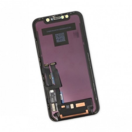 ECRAN LCD POUR IPHONE XR NOIR VITRE TACTILE SUR CHASSIS + OUTILS + JOINT + VERRE