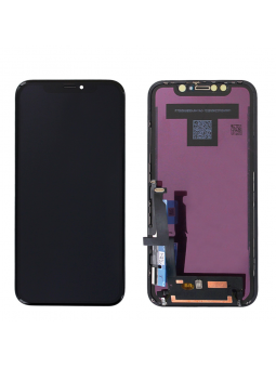 ECRAN LCD POUR IPHONE XR NOIR VITRE TACTILE SUR CHASSIS + OUTILS + JOINT + VERRE