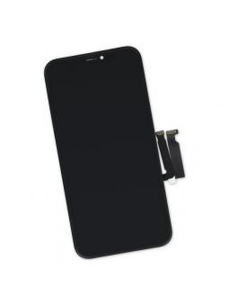 ECRAN LCD POUR IPHONE XR NOIR VITRE TACTILE SUR CHASSIS + OUTILS + JOINT + VERRE