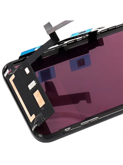 ECRAN LCD POUR IPHONE XR NOIR VITRE TACTILE SUR CHASSIS + OUTILS + JOINT + VERRE