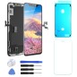 ECRAN OLED LCD VITRE TACTILE SUR CHASSIS POUR IPHONE XS NOIR AVEC OUTILS + VERRE TREMPE + JOINT'