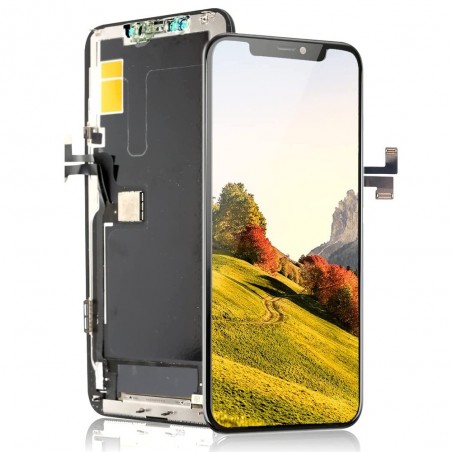 ECRAN OLED POUR IPHONE 11 PRO MAX NOIR VITRE TACTILE SUR CHASSIS SANS OUTILS