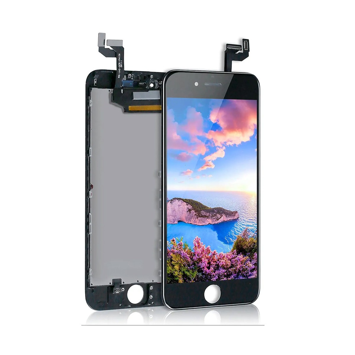 ECRAN LCD POUR IPHONE 6S NOIR RETINA + VITRE TACTILE SANS OUTILS