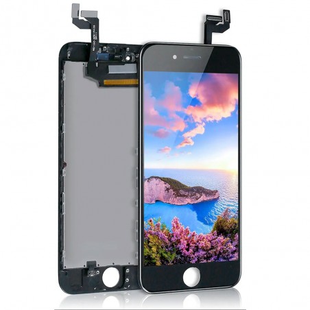 ECRAN LCD POUR IPHONE 6S NOIR RETINA + VITRE TACTILE SANS OUTILS