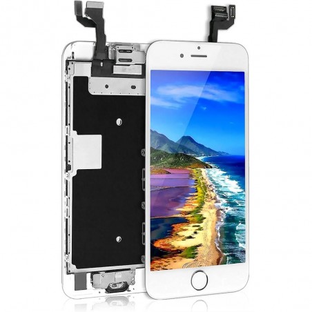BLOC LCD POUR IPHONE 6S BLANC ASSEMBLÉ VITRE TACTILE + ECRAN LCD SANS OUTILS