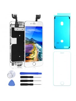 BLOC LCD POUR IPHONE 6S BLANC TOUT ASSEMBLÉ VITRE TACTILE + ECRAN LCD + 1 VERRE TREMPÉ + JOINT