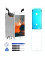 ECRAN LCD RETINA POUR IPHONE 6S PLUS BLANC + VITRE TACTILE COMPLET SUR CHASSIS + OUTILS + VERRE + JOINT