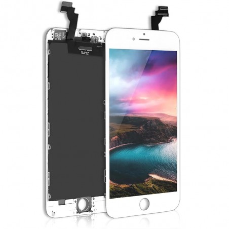 ECRAN LCD POUR IPHONE 6 PLUS RETINA + VITRE TACTILE BLANC SANS OUTILS
