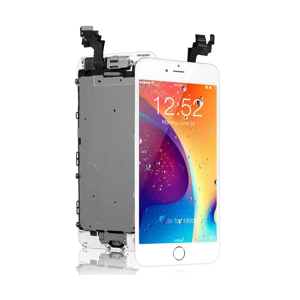 BLOC LCD POUR IPHONE 6 PLUS BLANC TOUT ASSEMBLÉ VITRE TACTILE + ECRAN LCD SANS OUTILS