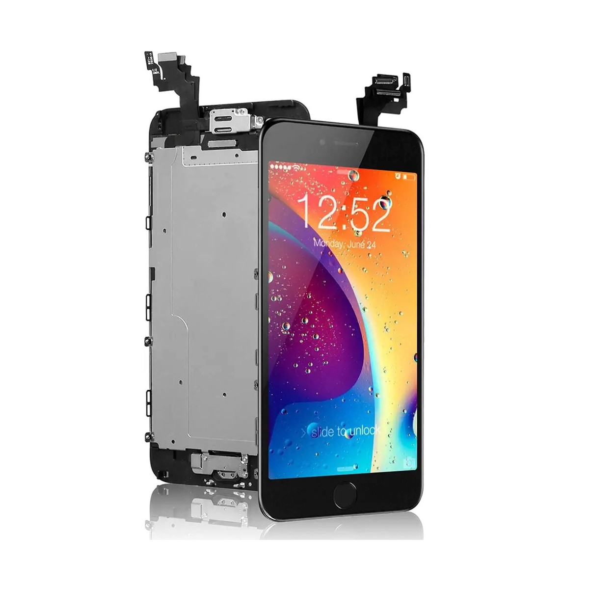 BLOC LCD POUR IPHONE 6 PLUS NOIR TOUT ASSEMBLÉ VITRE TACTILE + ECRAN LCD SANS OUTILS